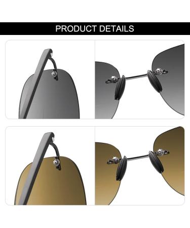 Devirld Bifocal Reading Glasses - UV400 Sports Sunglasses for Men & Women - Retro Classic Safety Glasses | 2 Pairs Black & Brown 2.0x - Buy Online on GoSupps.com