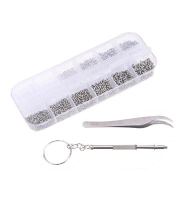 Lurrose tweezers 1100 pieces above the glasses sunglasses glasses repair screws sunglasses repair screws glasses repair screw set frameless nose pads pliers
