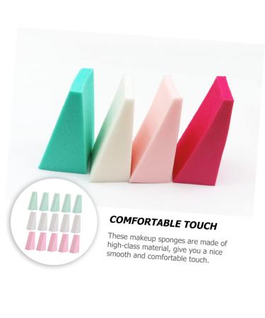 FRCOLOR 30pcs Triangle Makeup Puffs - Jaw Trainer Cosmetic Wedges for Flawless Application | Green Makeup Sponge Set - Buy Online on GoSupps.com