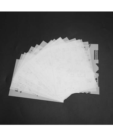 Nail Stencils 20pcs Colour PET Nail Art Printing Template Nail Art Sticker Manicure Decor for Household Nail Salon - Buy Online on GoSupps.com
