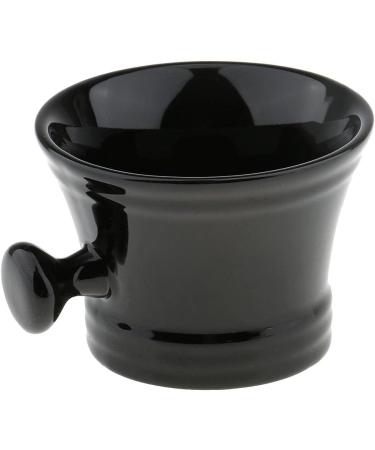 Black Ceramics Men Shaving Mug Bowl | Premium Barber Beard Shaving Brush Soap Cup - Buy Online on GoSupps.com