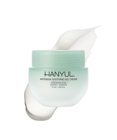 Hanyul Artemisia Soothing Gel Cream Moisturizer with Centella Asiatica and Niacinamide | Calming Water Cream | Cooling Hydrating Suitable for Sensitive & Acne-Prone Skin 1.86 fl. oz. Cozy Green