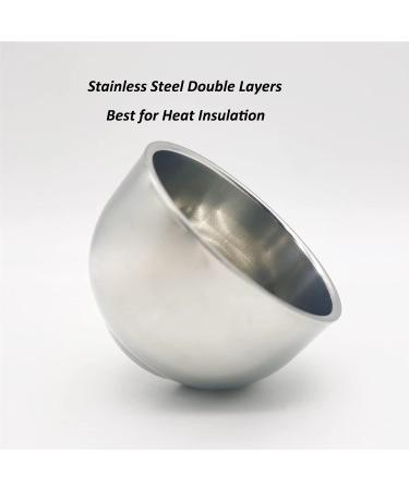 ECHOLLY Large Shaving Soap Bowl - Durable Metal Shave Mug for Cream & Soap - Double Layer Smooth Shave Unbreakable Mug with Heat Insulation - Buy Online on GoSupps.com