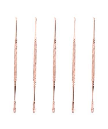 Ear Cleaning Tool 5Pcs Spiral Ear Wax Remover for Adults Ear Cleansing Tools Ear Pick Stainless Stee Earwax Spoons Rose Gold Ear Picks Ear Picks Scoop