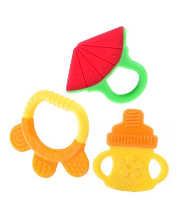 TOYANDONA Silicone Baby Teether - Safe Colorful Grinder for Infant and Toddler Teething - Buy Online on GoSupps.com