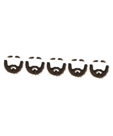 OHPHCALL 5 Sets Beard Dress up Full Beard Mustache Viking Costume Fake Mustache Beards Faux Beard Prop Plush 20.00X13.00X0.50CMx5pcs Multix5pcs