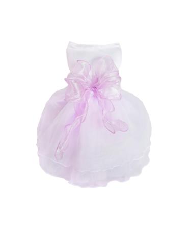 Dog dress wedding dress for dog luxury puppy skirt dog clothing princess dresser summer puppy dresses dog hole time evening dresses fly dresses Bowknot dress for little dog girl (s purple) s purple