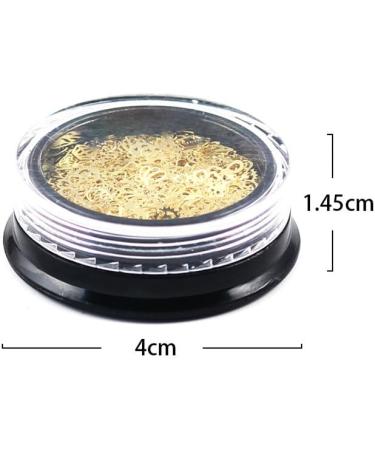 1 Box Hollow Nail Art 3D Decorations Thin Wheel Flower Heart Different Shapes Gold Metal 3d Nails Studs Accessories Supplies Manicure Design Tools - Buy Online on GoSupps.com