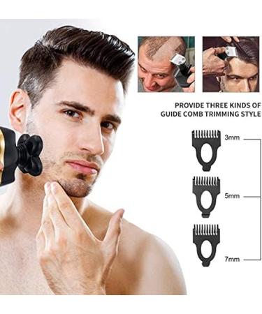 Buy Silver 6-in-1 Electric Razor for Men | USB Rechargeable Shaver with Floating Heads & Trimmers | Waterproof Facial Grooming Tool - Buy Online on GoSupps.com