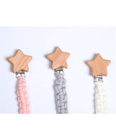 3-Piece Pacifier Chain Set - Unisex Baby Clips with Cotton Tape & Stainless Steel Clamps - Ideal for Teething & Comfort - Buy Online on GoSupps.com