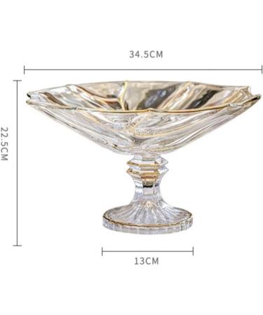 Fruit Basket Fruit Bowl Glass Fruit Plate Home Creative High-Footed Fruit Bowl Light Luxury Fruit Basket Snack Plate Kitchen Organizers and Storage (Color : A Size : 34.5 * 34.5 * 22.5cm) - Buy Online on GoSupps.com