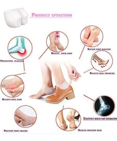 Silicone Gel Heel Protectors - 3 Pairs for Bone Spur, Plantar Fasciitis & Achilles Tendinitis Relief - Buy Online on GoSupps.com