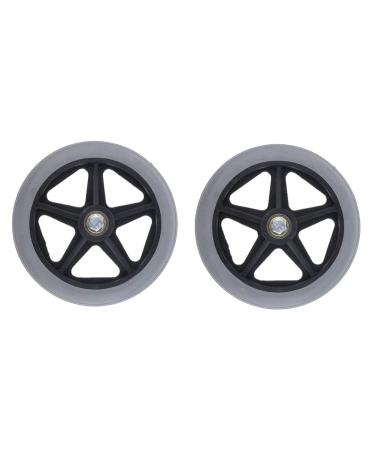 dailymall Pack of 2 Wheelchair Walker Replacement Wheels - 6 inch Front Caster Wheels with 5/16 inch Bearing - Buy Online on GoSupps.com