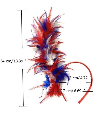 hgnxa Feather Headband Fascinator Headband Cosplay Hair Hoop 1920s Style Headpiece Vintage Feather Hair Accessory for Women Pink - Buy Online on GoSupps.com