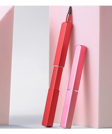 PrettyAimee Dual End Professional Lip Brush Concealer Brushes Retractable Lipstick Foundation Makeup Brush Tool Applicators Set For Women and Girls (Red) - Buy Online on GoSupps.com