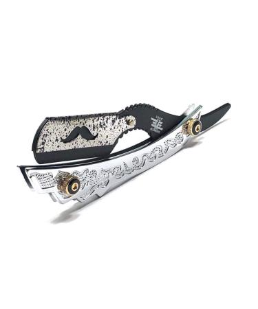 Quality Special Edition Silver Design Unisex Straight Edge Folding Razor Knife