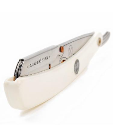 Parker SRW Straight Edge Barber Razor for Men + 100 Stainless Steel Blades - Ideal for Barber Shop Shave - Buy Online on GoSupps.com