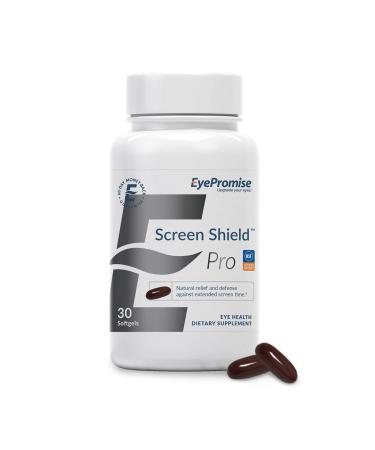 EyePromise Screen Shield Pro - 30 Softgel Capsules Containing Vitamins A, C, D3, E, B6, and B12, Zinc, Folic Acid, Selenium, Manganese, Omega3 Fish Oil, Bilberry Extract, Zeaxanthin
