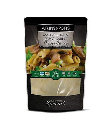 Atkins & Potts Mascarpone and Roast Garlic Pasta Sauce 350g Mascarpone & Roast Garlic