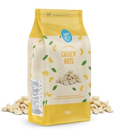 Happy Belly Whole Cashews 500g - Premium Quality, 1 Pack - Buy Online on GoSupps.com