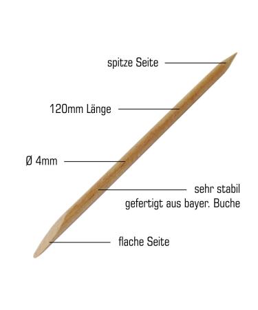 10 Rosewood Manicure Sticks - Bavarian Beech Hoof Sticks - 120mm Length 4mm - International Shipping Available - Buy Online on GoSupps.com