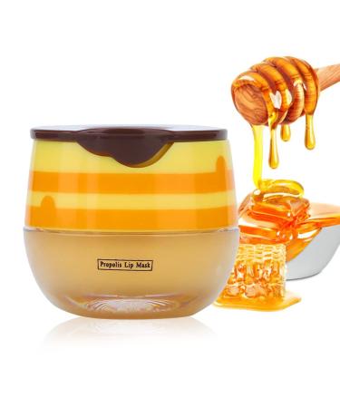 Honey Lip Balm Moisturizing Nourishing Propolis Anti-Chapped Exfoliating Lip Balm for Cracked Lips Dry Lips Wrinkles Lips Women and Men