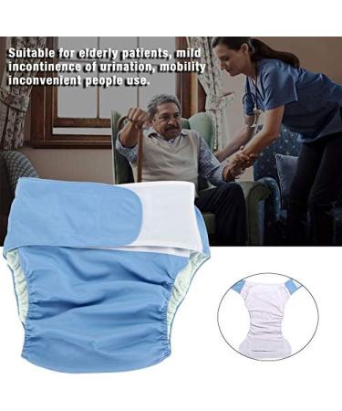 Adjustable Adult Cloth Diapers Pants - Washable & Reusable Incontinence Care Underwear (Blue) - Buy Online on GoSupps.com