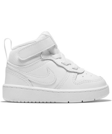 NIKE Boy's Court Borough Mid TDV Gymnastics Shoes - Size 4.5 UK Child - Blanco - Buy Online on GoSupps.com
