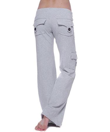 Feancey Women's Tactical Cargo Pants Low Rise Wide Leg Stretch 4X-Large - Gray - Buy Online on GoSupps.com