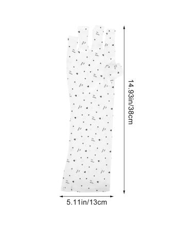 minkissy 10 Pairs Nail Gloves Fingerless Anti Uv Glove Protection Gloves for Manicures Gel Manicure Uv Gloves Uv Gloves for Gel Manicures Polyester Pattern White - Buy Online on GoSupps.com