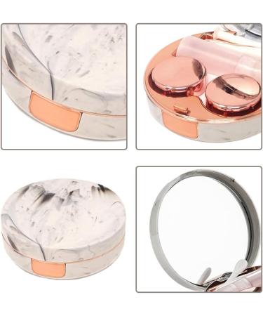 Xingyuxuxuxin Contact Lens Case - Easy Fall Box for Lens Care Marble Gray 7.5cm x 7.5cm x 2.8cm - Ideal for International Shipping - Buy Online on GoSupps.com