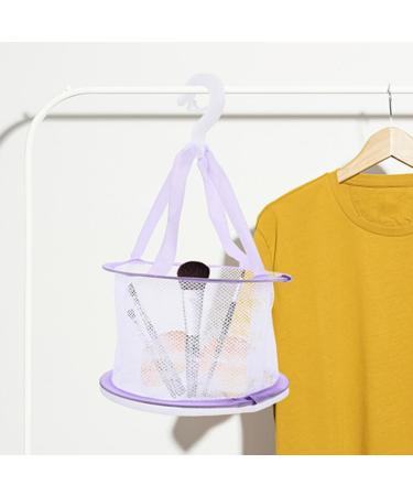Hanging Mesh Basket Dryer for Makeup Brushes | Foldable Cleaning Rack & Drying Solution for Sponges & Puffs (Purple - Buy Online on GoSupps.com