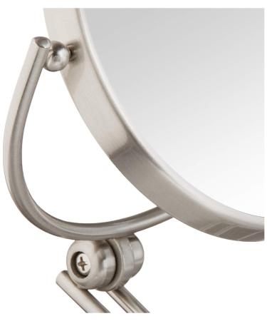 Jerdon 6-Inch Folding Travel Mirror with 10X Magnification - Nickel Finish | Model MC450N - Buy Online on GoSupps.com