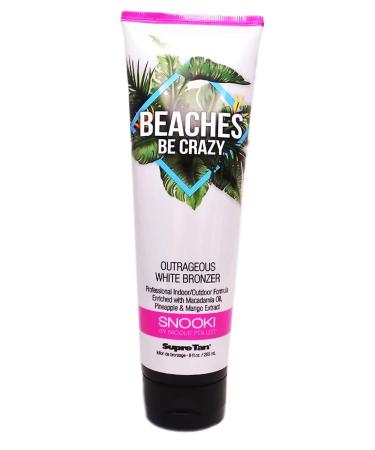 Supre SNOOKI BEACHES BE CRAZY Outrageous White Bronzer  9 ounces. Tanning Bed Lotion