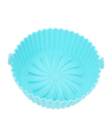 Zerodeko Mat Pot Supply Silicone Kitchen Wear-Resistant Liner Washable Fryer Accessory Liners Convenient Blue 16.5X16.5CM