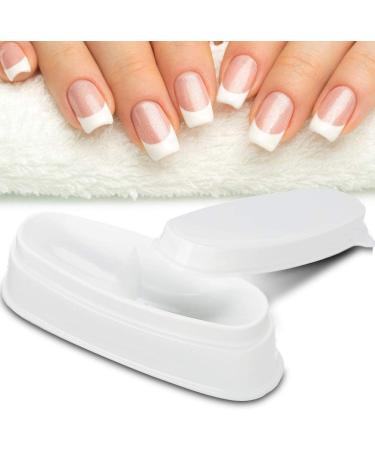 Nail Art Storage Box Portable White Nail Polish Powder Tray Nail Art Mold Nail Container - Buy Online on GoSupps.com