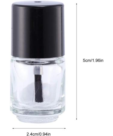 Solustre 15Pcs 5ml Refillable Empty Nail Polish Bottles with Brush - Transparent Glass Nail Art Containers for DIY Manicure - Buy Online on GoSupps.com