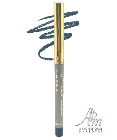 APM Retractable Waterproof Eyeliner Pencil in Dark Green - Soft & Silky Application, Transfer Resistant, Includes Sharpener - 12 Arpeggio Colors - Buy Online on GoSupps.com