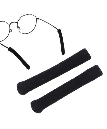 Rosixehird glasses hangers sleeves knitting glasses barbar cushions slip -resistant elastic glasses tube handle glasses cushion for glasses sunglasses reading glasses black