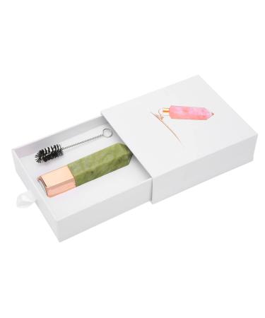Verdant touch facial massage roller Jade face massage device Roller multifunctional six -sailing prism facial skin tightening lifting beauty tool green