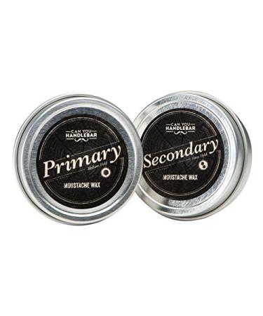 Can You Handlebar Moustache Wax for Men, Extra Strong Hold and Medium Hold Styling Balm, Unscented Natural Beeswax, Grooming Products Set of 2, 1 oz Tin Each