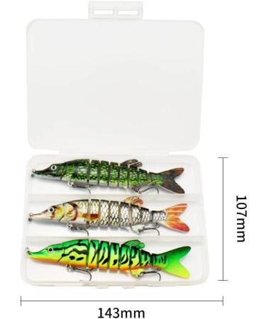 Premium Artificial Fishing Bait Set for Pike Zander & Trout - Freshwater & Saltwater Swimbait Wobbler - Buy Online on GoSupps.com