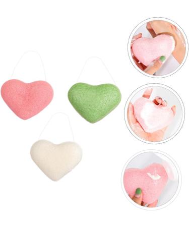 1 Set of 3 Facial Cleanser Care Powder Puff for Face Makeup Puff Body Washer Natural Sponge Charcoal Sponge Facial Cleansing Sponge Cotton Pad Random colour 8.6X6.5X2CM - Buy Online on GoSupps.com