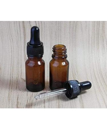 12 PCS Empty Refillable 5ML Amber Glass Droppers Essential Oil Bottles Aromatherapy Cosmetics Elite Fluid Container Jar Pot Holder with Glass Eye Dropper and Black Caps (5ml) - Buy Online on GoSupps.com