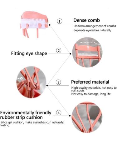 Eyelash Curler with Comb Teeth Beginner's Portable False Eyelash Eyelash Curler Detachable High Curling Lash Curler Tool Comfortable to Hold & No Harm Skin to Enhance Eyelashes - Buy Online on GoSupps.com