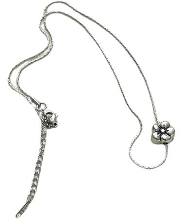 Oralgos Elegant Flower Charm Necklace | Adjustable Silver-Colored Jewelry for Women & Girls - Buy Online on GoSupps.com