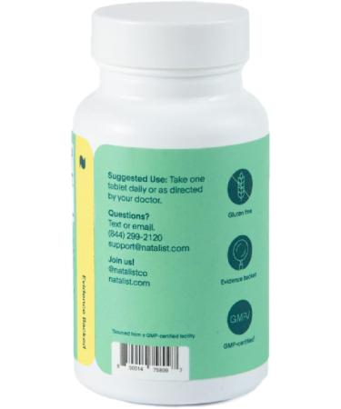 Natalist MTHF Folate 1000mcg - Supports Healthy Fertility & Pregnancy - Vegan Gluten-Free Supplement - 60 Tablets - Buy Online on GoSupps.com