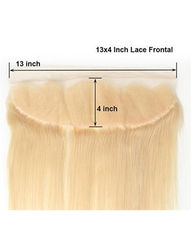 Buy Mila Real Hair Blonde 613# Lace Frontal - 100% Remy Brazilian Silky Straight Closure with Baby Hair | 18/45cm - Buy Online on GoSupps.com