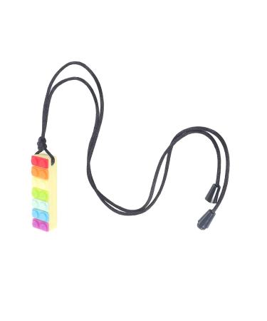 Non-Toxic Silicone Baby Teether Necklace - Yellow Stylish Chewable Pendant for Boys - Buy Online on GoSupps.com