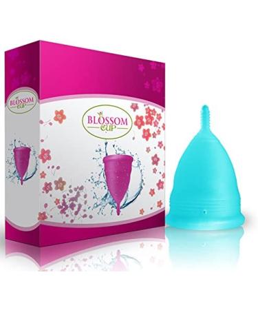 Blossom Menstrual Cup | Say No to Tampons | Reusable Silicone Period Cup (Small Blue) - Buy Online on GoSupps.com